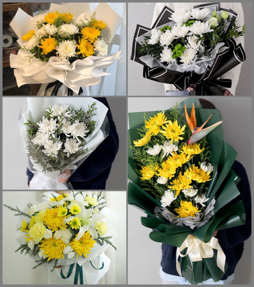山东济宁曲阜市陵城镇陵南村白事花束代送